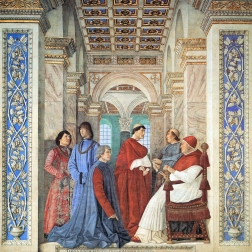 L'affresco del Platina di Melozzo da Forlì nei Musei Vaticani